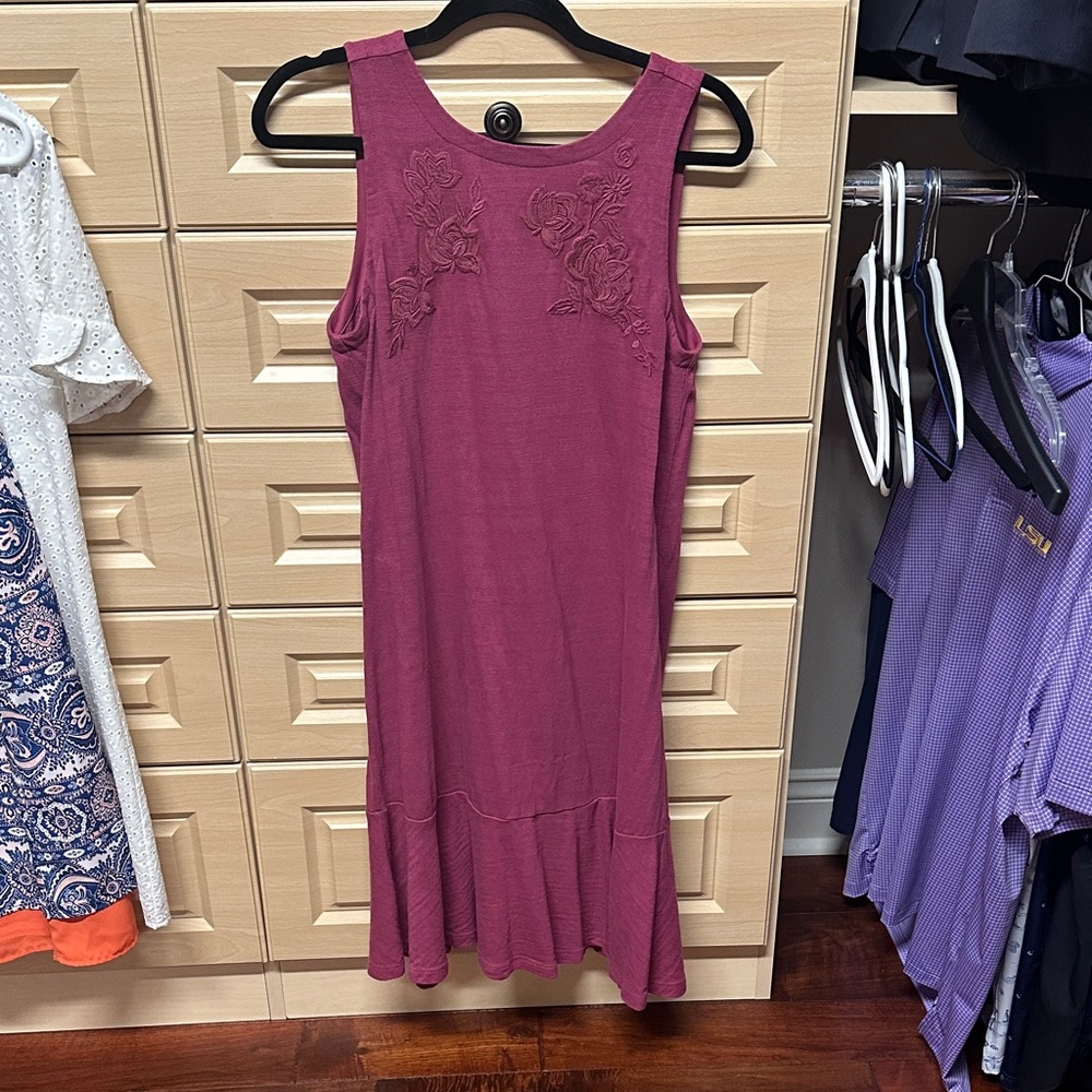 Elegant Purple Sleeveless Dress